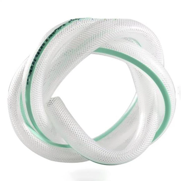reinforced clear pvc tubing with polyester braid-1